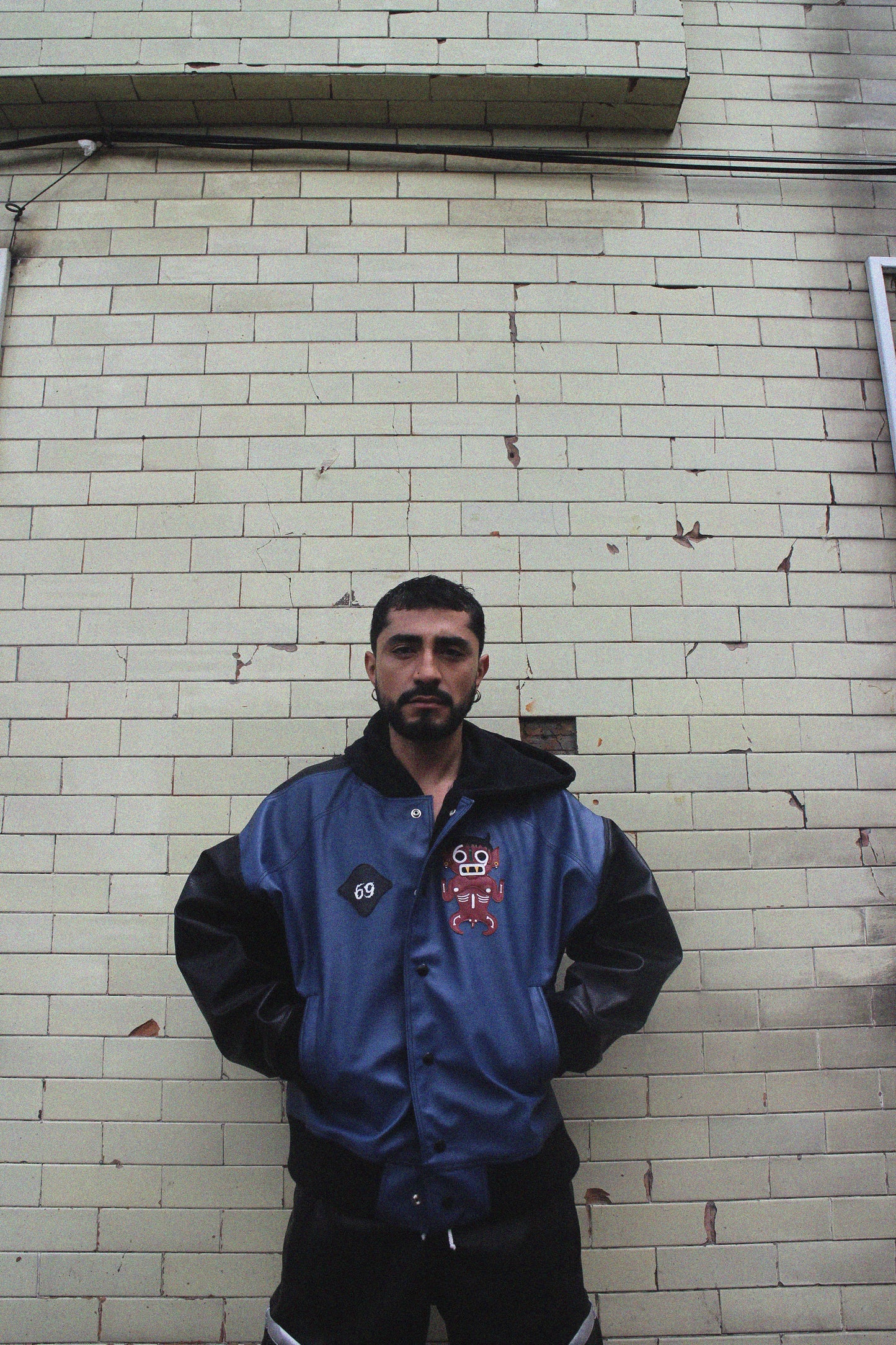 Chrome Bomber Jacket - Blue